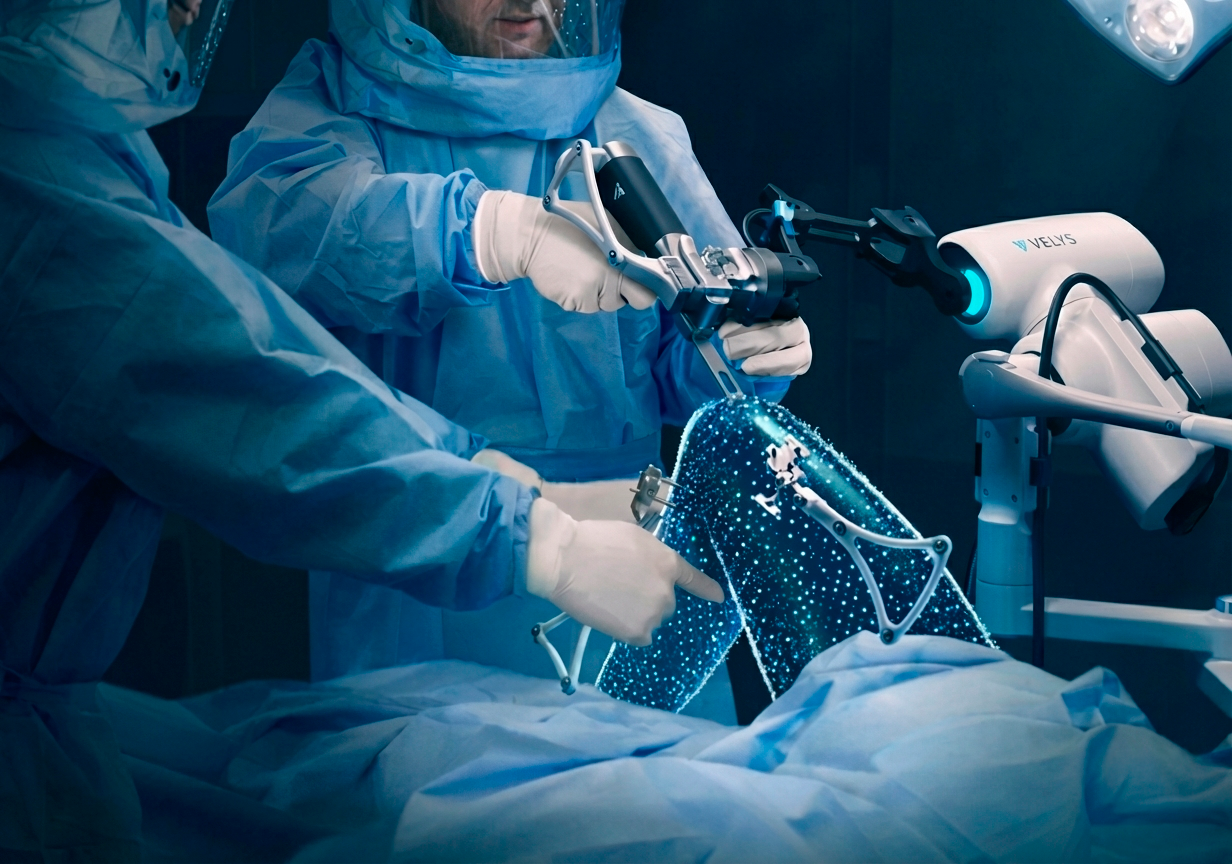 Imagem ilustre cirurgia robótica